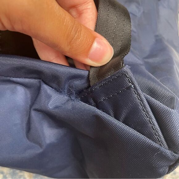 The Biker Nylon Medium Backpack by Marc Jacobs Navy Blue 14” by 12” main image 4